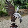 African fish eagle recycled metal
