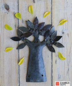 recycled metal baobab tree