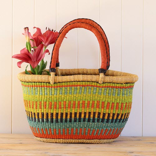 handwoven basket from Ghana