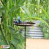 Recycled metal bird feeder blue wrens