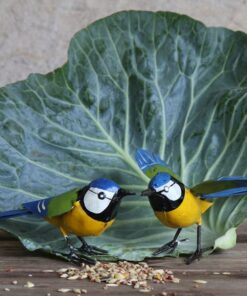 recycled metal blue tit