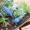 recycled metal blue wren