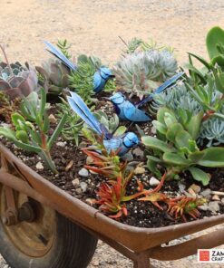 recycled metal blue wren