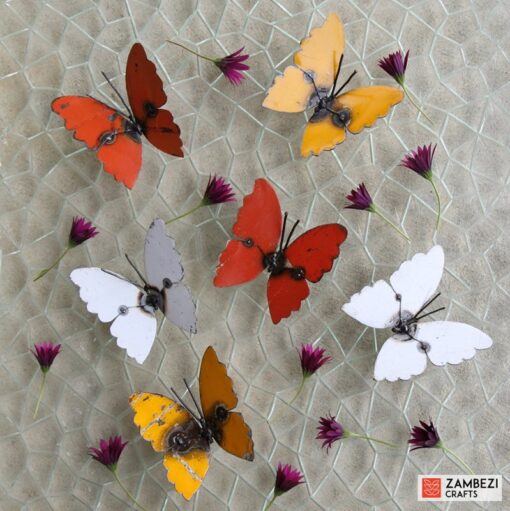 recycled metal butterfly