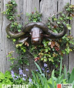 recycled metal cape buffalo trophy