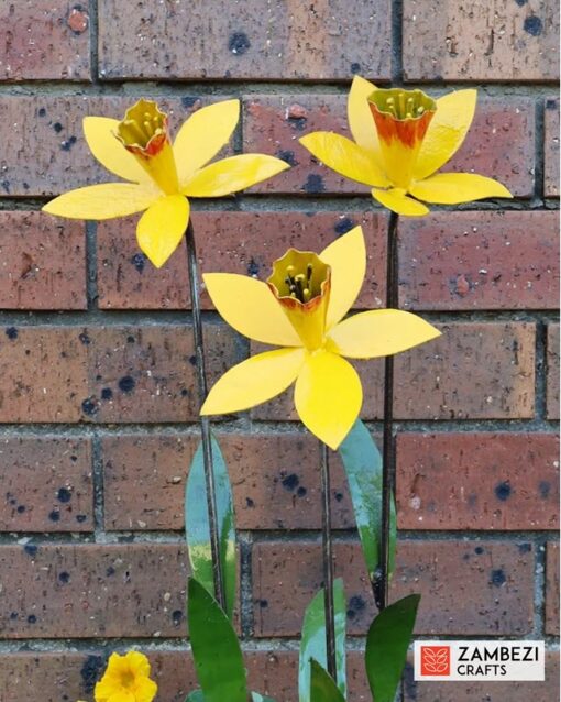 Daffodils recycled metal