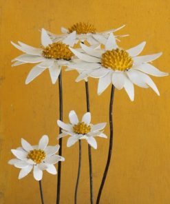 recycled metal flowers daisies