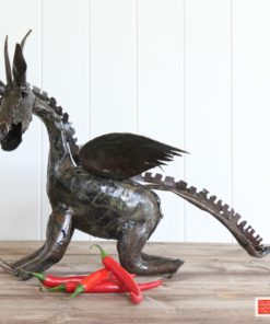 recycled metal dragon