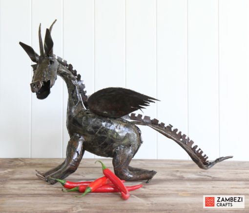 recycled metal dragon