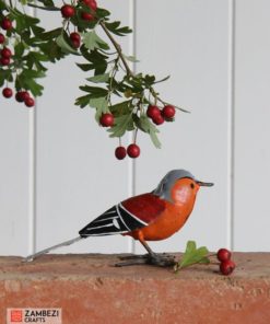 recycled metal robin