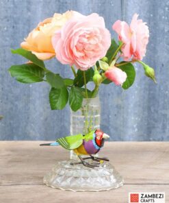 recycled metal gouldian finch