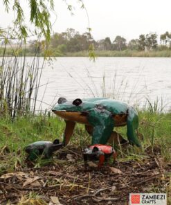 recycled metal frogs