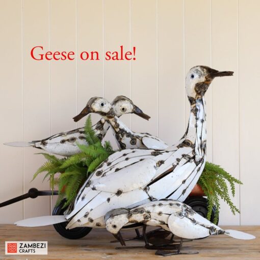 recycled metal geese