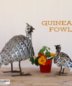 recycled metal guinea fowl