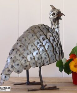 recycled metal guinea fowl