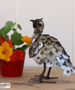 recycled metal guinea fowl