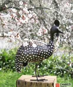 recycled metal guinea fowl