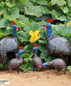 recycled metal guinea fowl