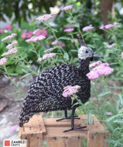 recycled metal guinea fowl