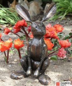 recycled metal hare