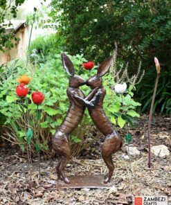 recycled metal hare