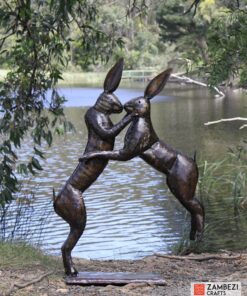 recycled metal hare