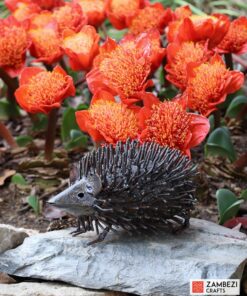 recycled metal hedgehogs