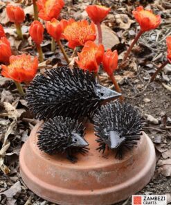 recycled metal hedgehogs