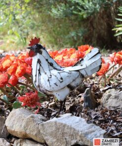 recycled metal hen