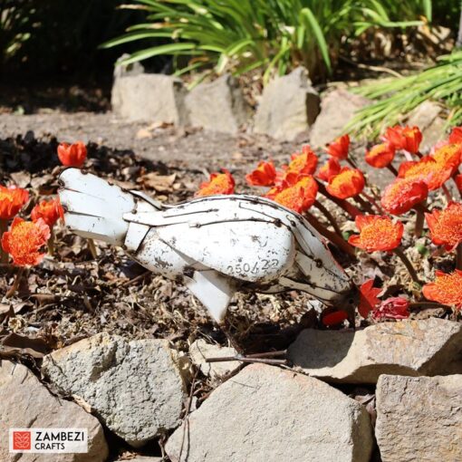 recycled metal hen