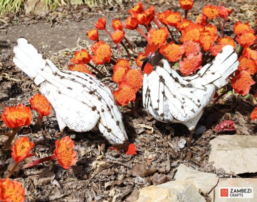 recycled metal hens