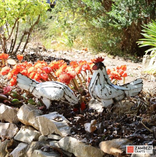 recycled metal hens