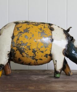 recycled metal hippos