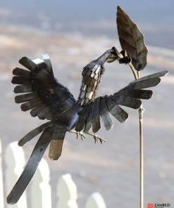 recycled metal hummingbird