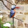 recycled metal kingfisher