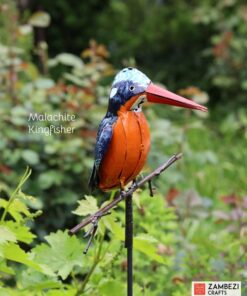 recycled metal kingfisher