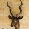 recycled metal kudu trophy