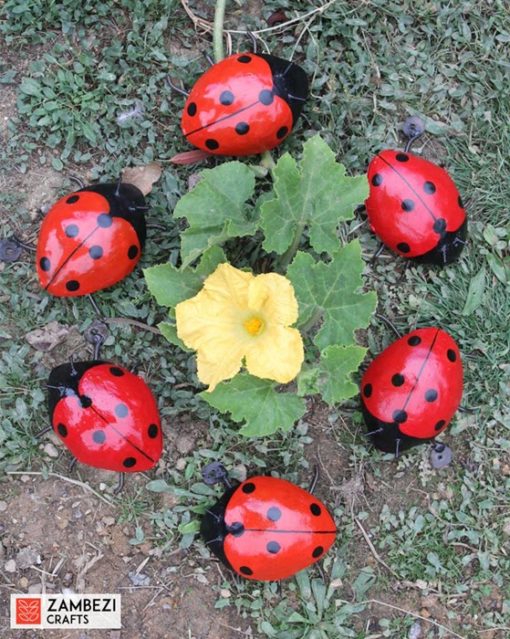 recycled metal ladybird