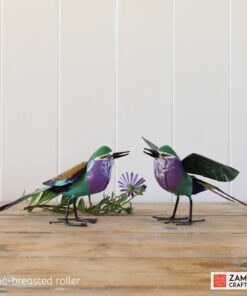 recycled metal lilac-breasted roller