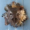 recycled metal lion trophy