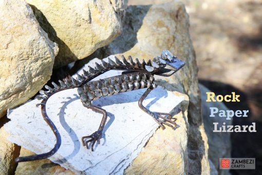 recycled metal lizard