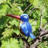 recycled metal malachite kingfisher