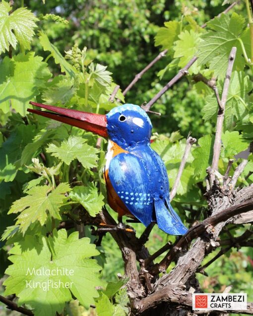 recycled metal malachite kingfisher