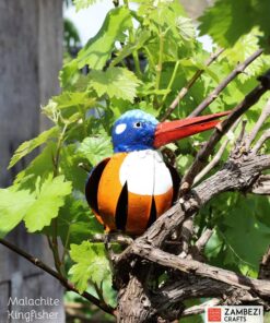 recycled metal malachite kingfisher