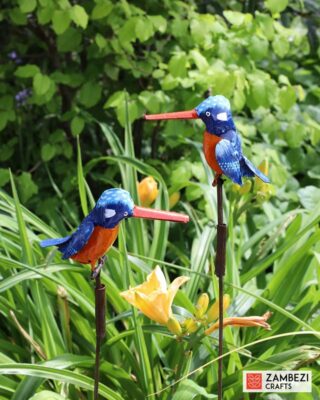 recycled metal malachite kingfisher