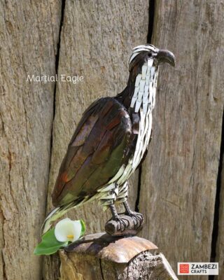 recycled metal martial eagle