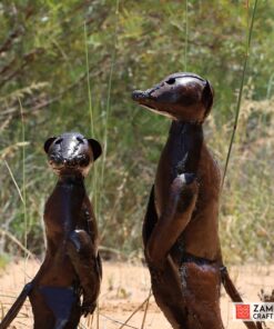 recycled metal meerkats