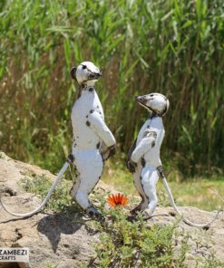 recycled metal meerkats