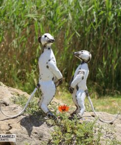 recycled metal meerkats