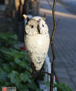 recycled metal owl